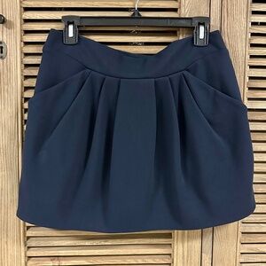 Diane von Furstenberg Navy Pleated Skirt with Pockets Size 4